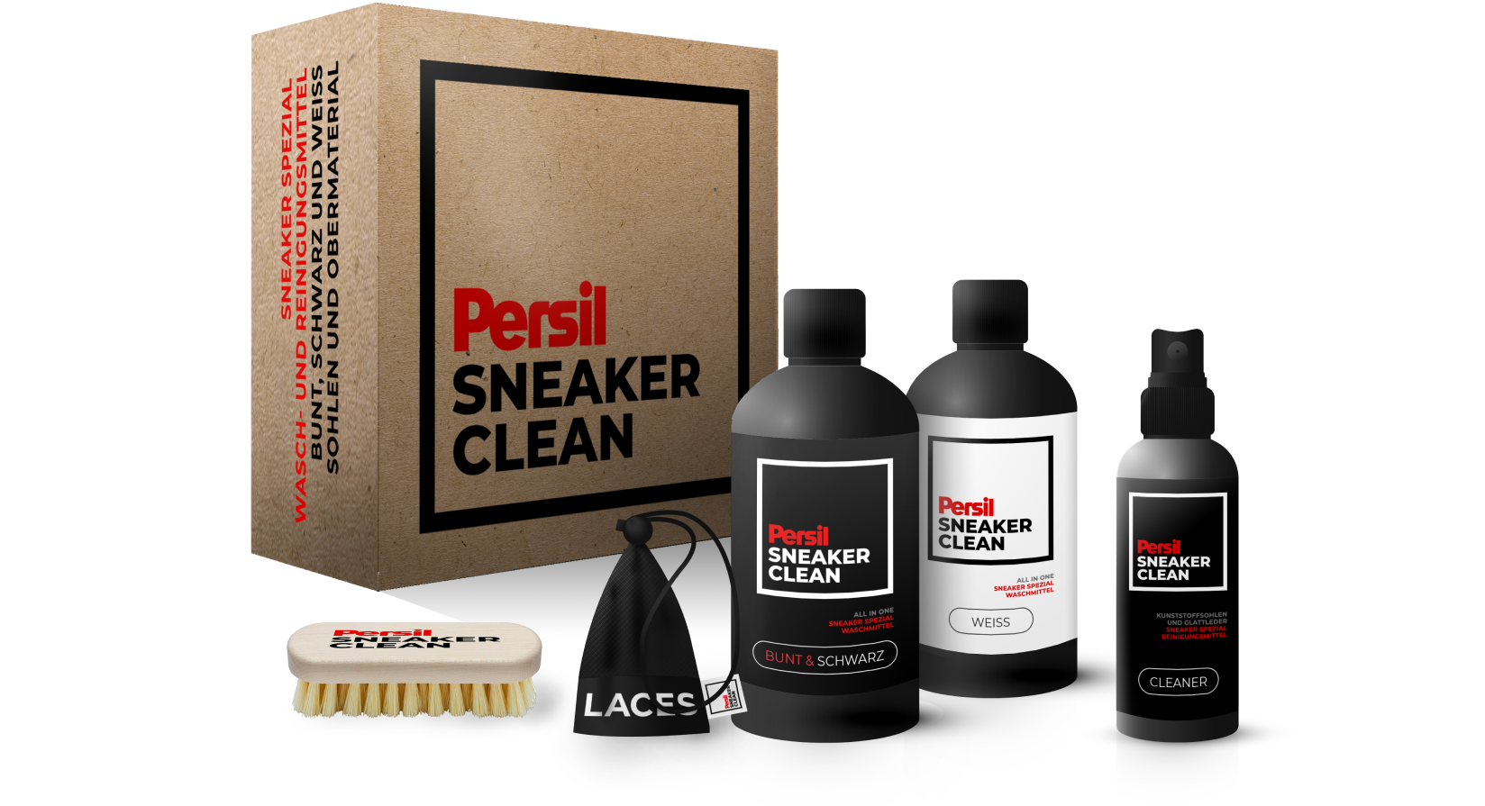 The Product contains several different pieces to clean your sneakers accordingly.