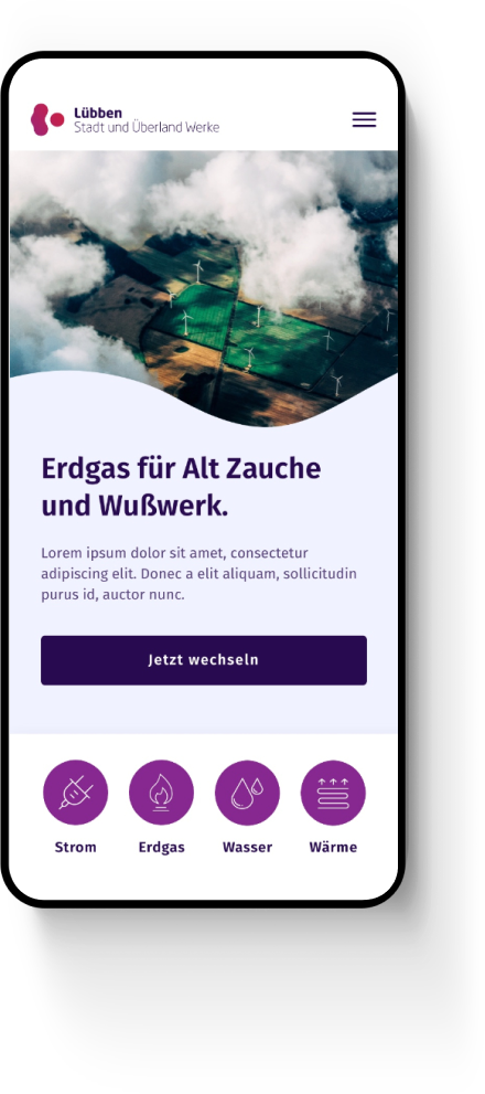 Um die Nutzung für neue und bestehende Kunden zu erleichtern, wurde ein mobiles Hub entworfen, das alle relevanten Informationen anzeigt.