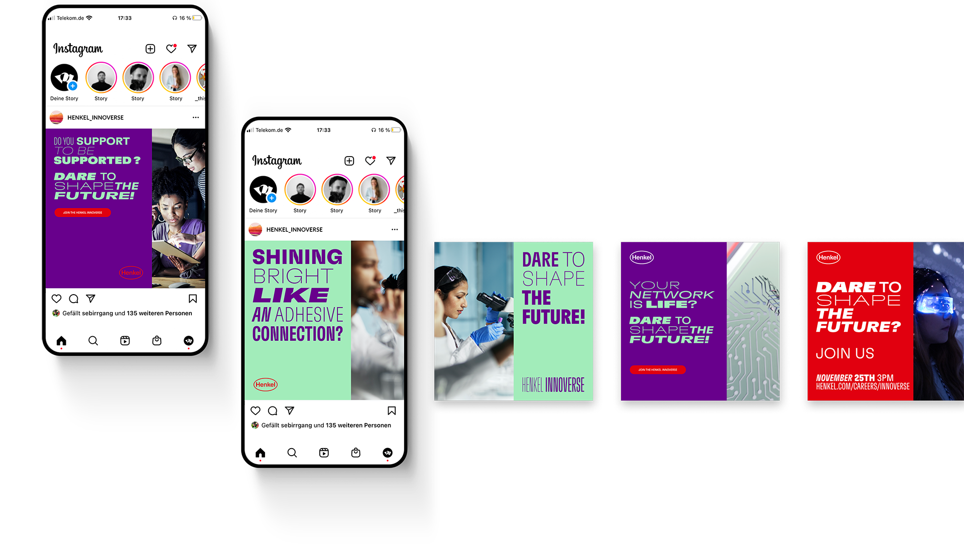 A Social Media Campaign for the Henkel Innoverse Instagram using Motion Graphic and Exclusive Henkel Images. Social Media Kampagne für das Henkel Innoverse mit Motion Graphic Elementen.